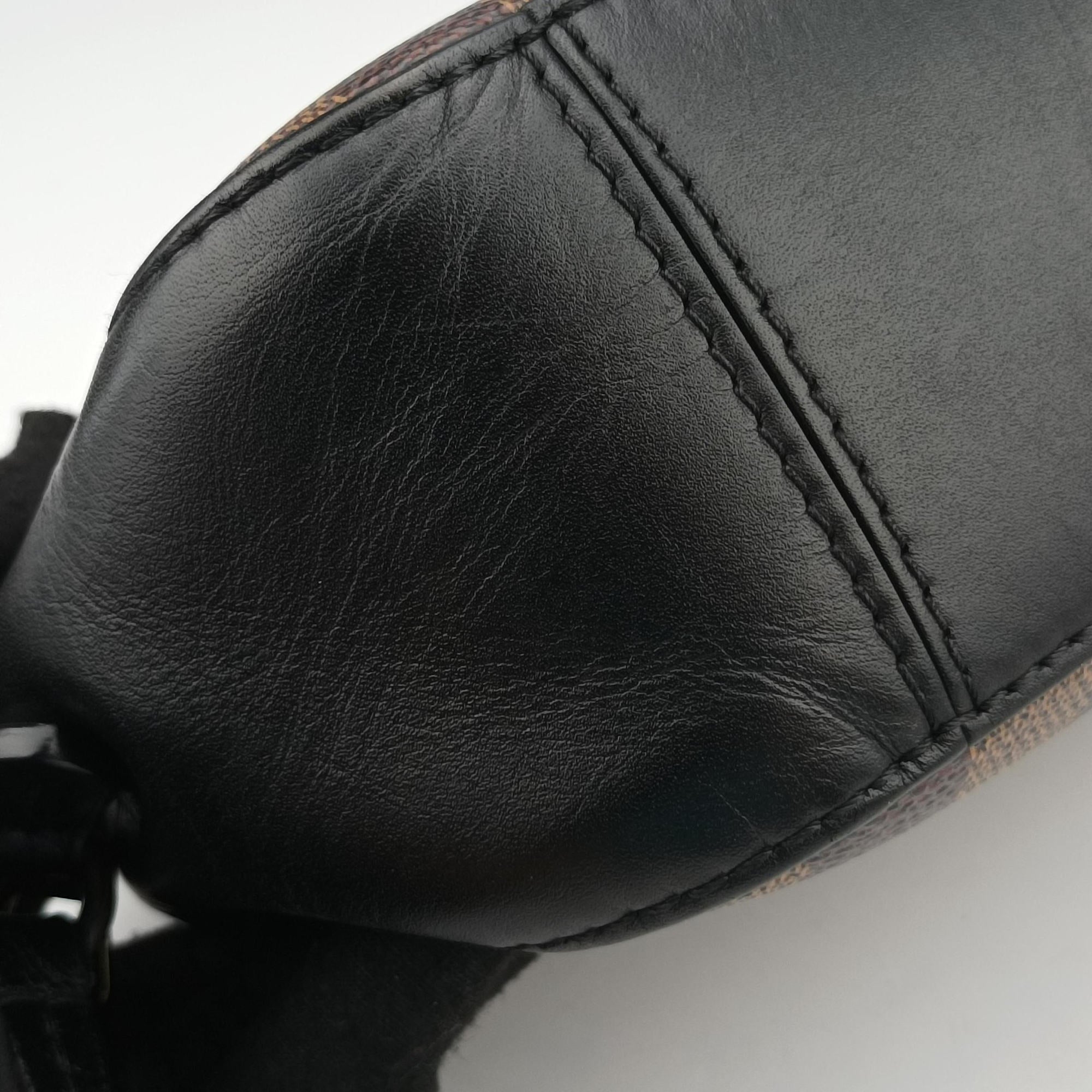 Pre-owned Louis Vuitton SANTA MONICA EBENE×Noir Damier Canvas N40189 shoulderbag | stylenewstar