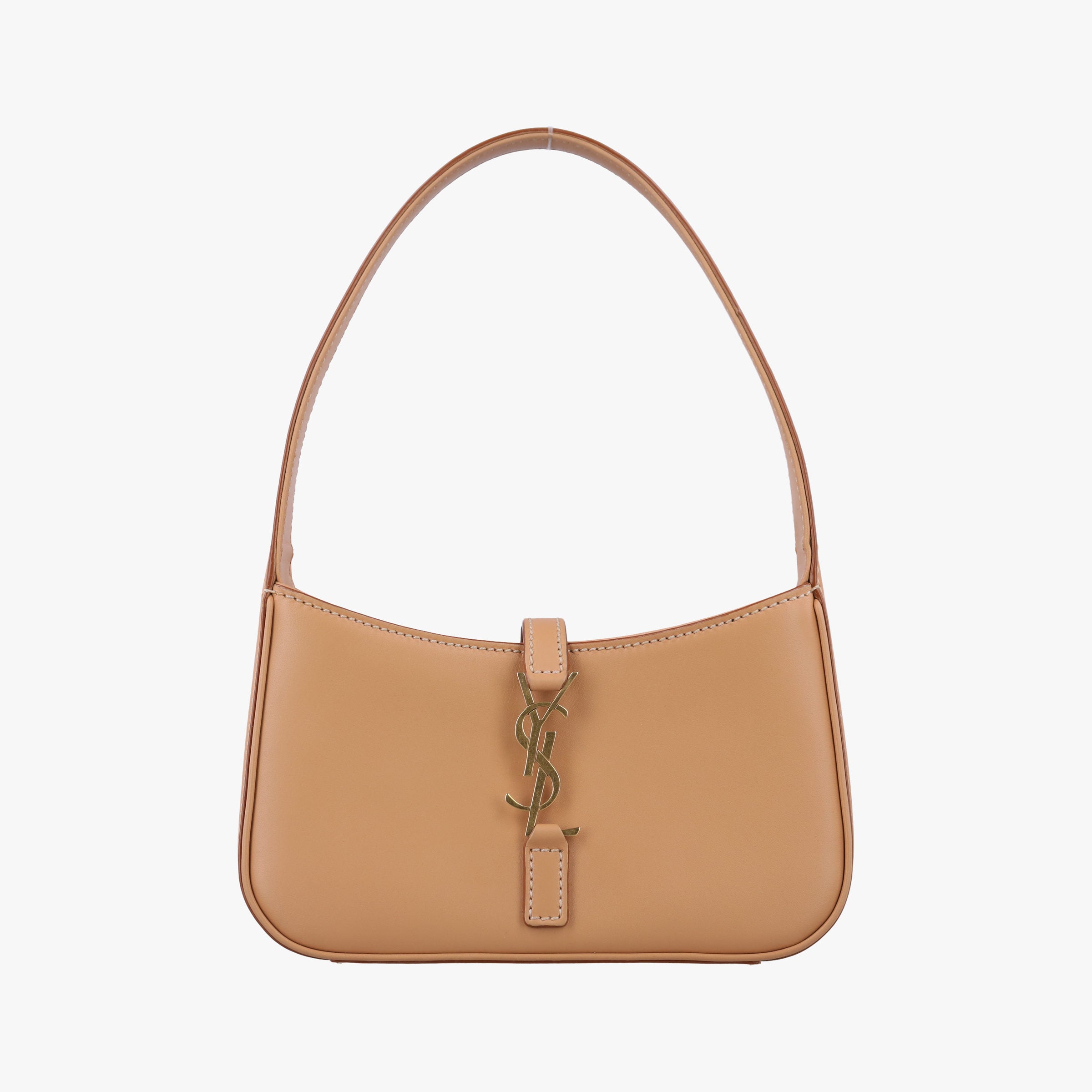 Vintage Yves Saint Laurent LE5A7Hobo Camel Leather 710318 handbag | stylenewstar