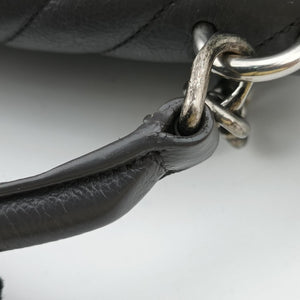 Pre-owned Yves Saint Laurent COLLEGE Grey Leather 428056 shoulderbag | stylenewstar