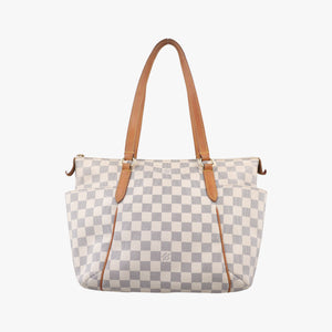Pre-owned Louis Vuitton TOTALLY MM Azur Damier Canvas N51262 handbag | stylenewstar