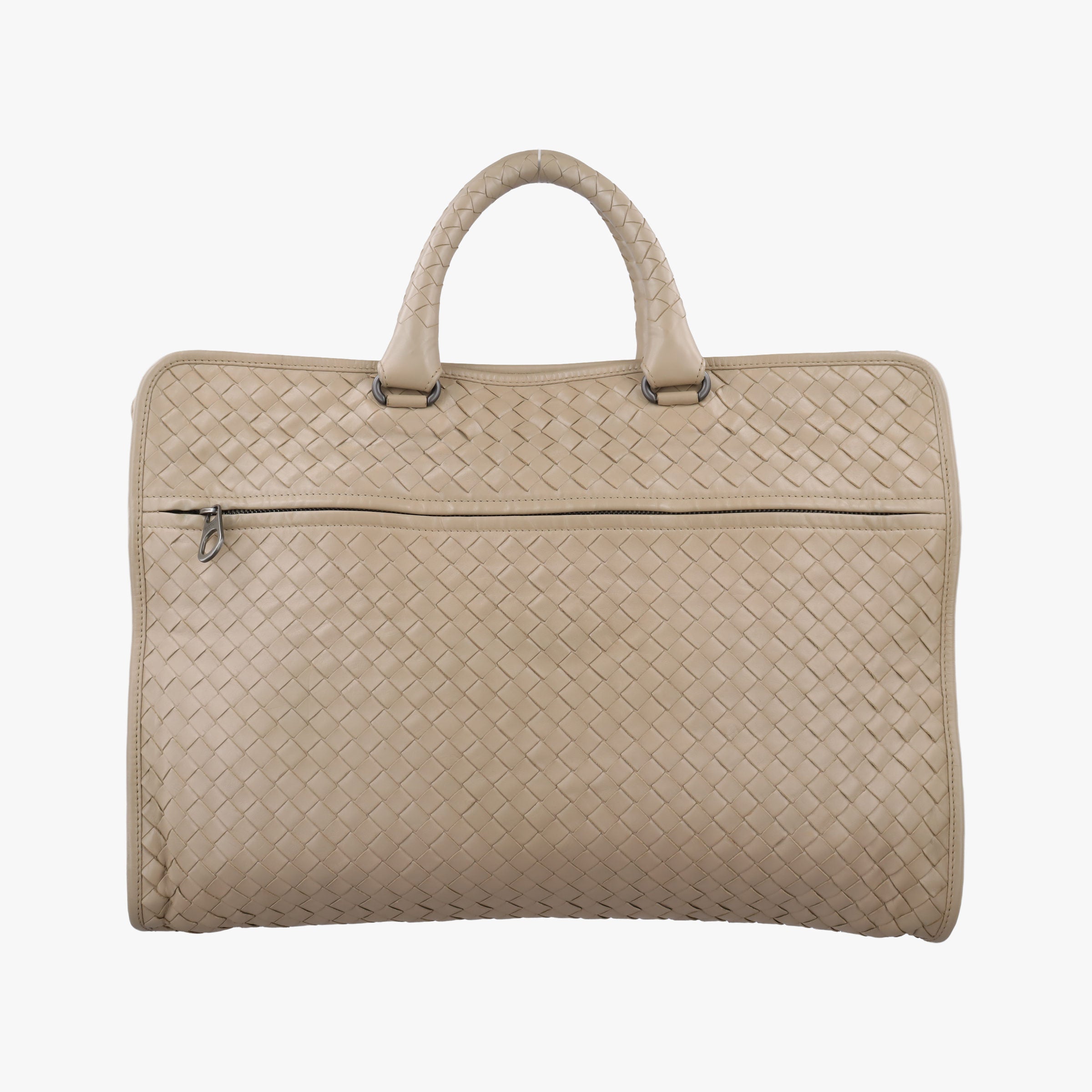 Pre-owned Bottega Veneta Intrecciato Beige lambskin  handbag | stylenewstar