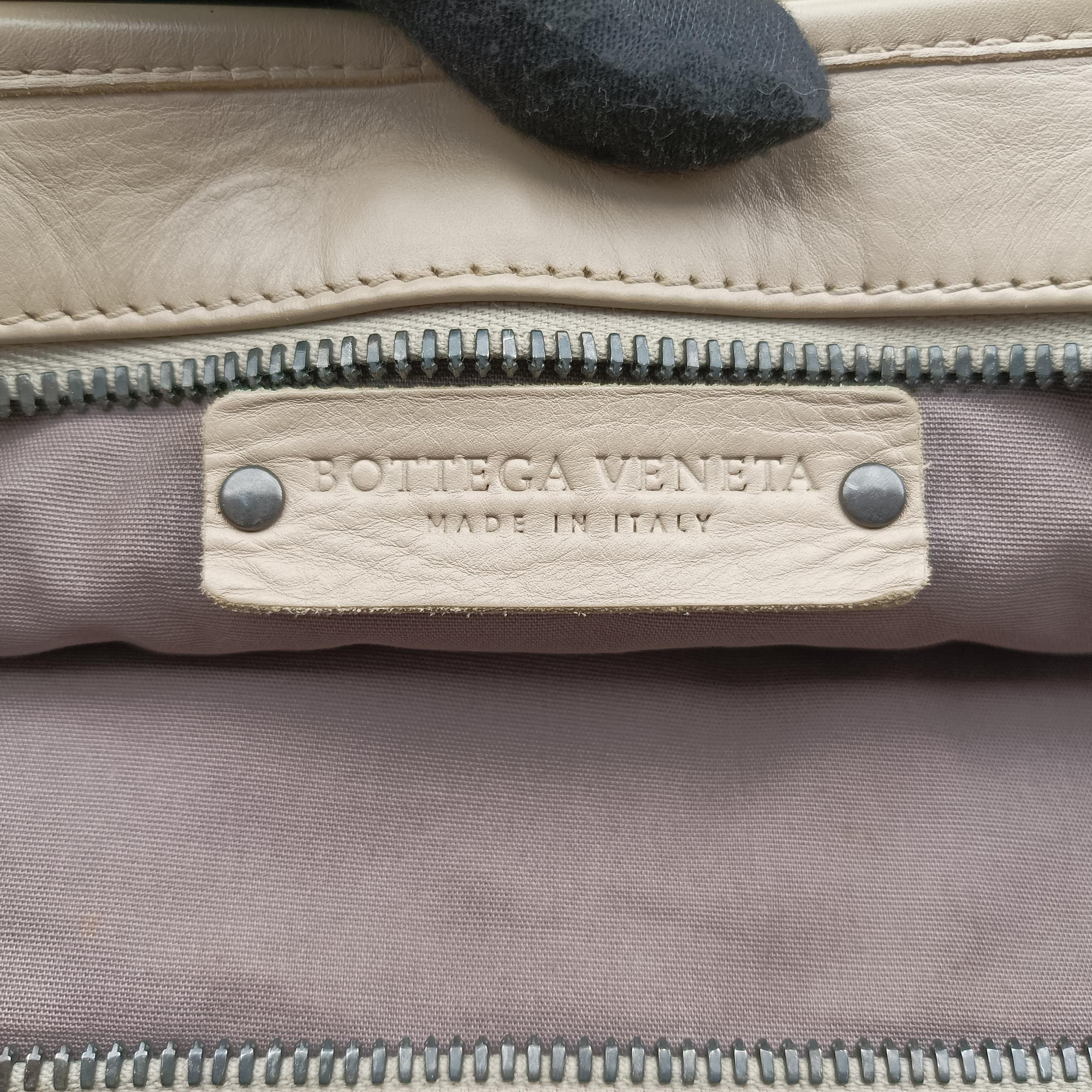 Pre-owned Bottega Veneta Intrecciato Beige lambskin  handbag | stylenewstar