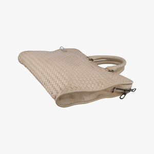 Pre-owned Bottega Veneta Intrecciato Beige lambskin  handbag | stylenewstar