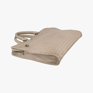 Pre-owned Bottega Veneta Intrecciato Beige lambskin  handbag | stylenewstar