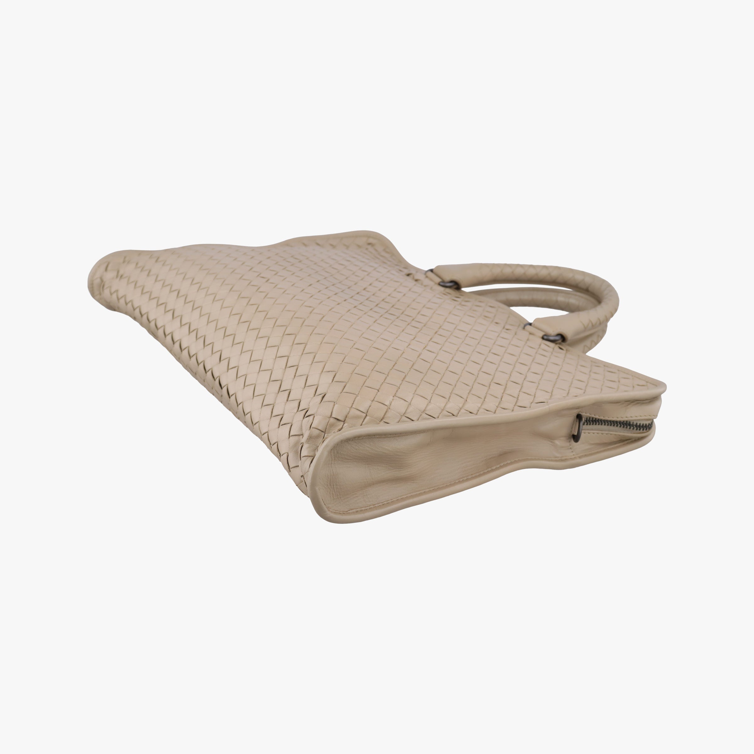 Pre-owned Bottega Veneta Intrecciato Beige lambskin  handbag | stylenewstar