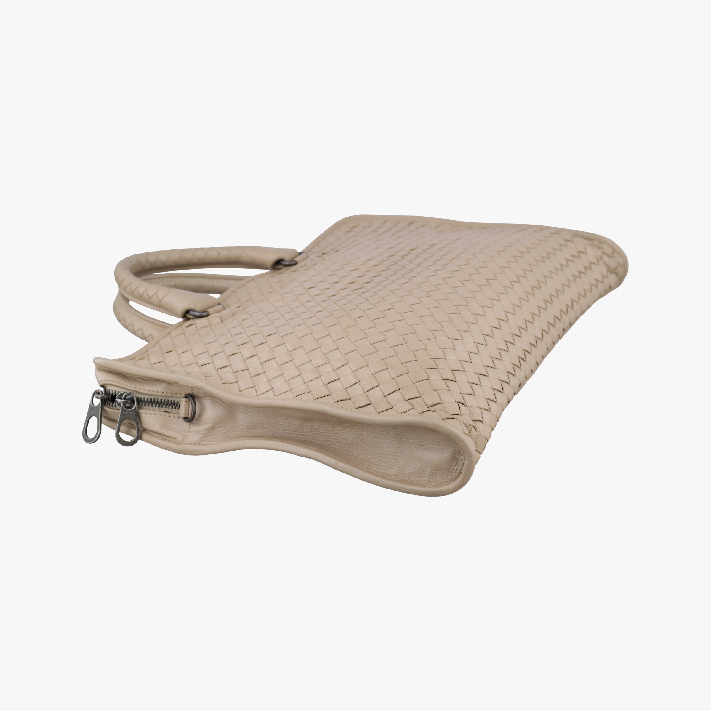 Pre-owned Bottega Veneta Intrecciato Beige lambskin  handbag | stylenewstar