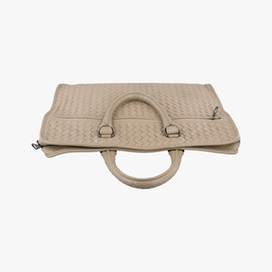 Pre-owned Bottega Veneta Intrecciato Beige lambskin  handbag | stylenewstar