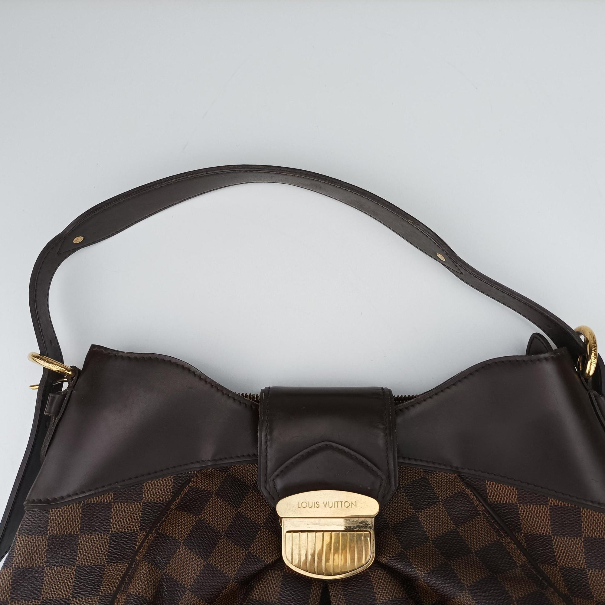 Pre-owned Louis Vuitton SISTINA MM EBENE Damier Canvas N41541 shoulderbag | stylenewstar