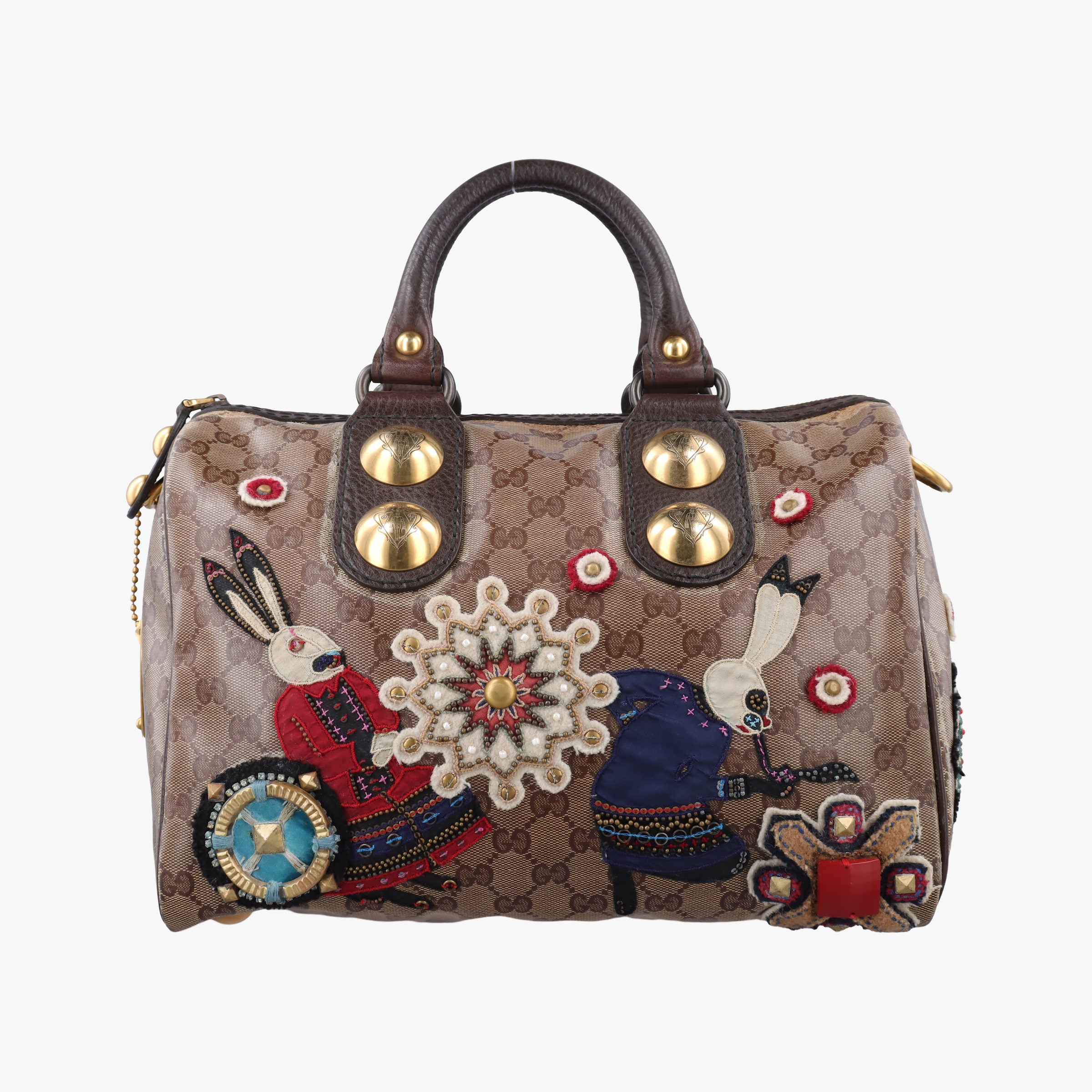 Pre-owned Gucci Babushka Multicolour PVC coated canvas 207775 handbag | stylenewstar