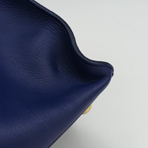 Pre-owned Yves Saint Laurent Y Ligne Petit Cabas Blue Leather 311210 shoulderbag | stylenewstar