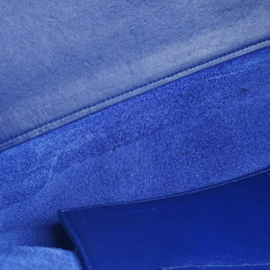 Pre-owned Yves Saint Laurent Y Ligne Petit Cabas Blue Leather 311210 shoulderbag | stylenewstar