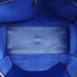 Pre-owned Yves Saint Laurent Y Ligne Petit Cabas Blue Leather 311210 shoulderbag | stylenewstar