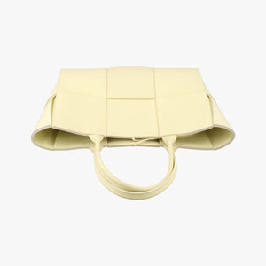 Vintage Bottega Veneta THE ARCO Tote small Yellow lambskin  handbag | stylenewstar