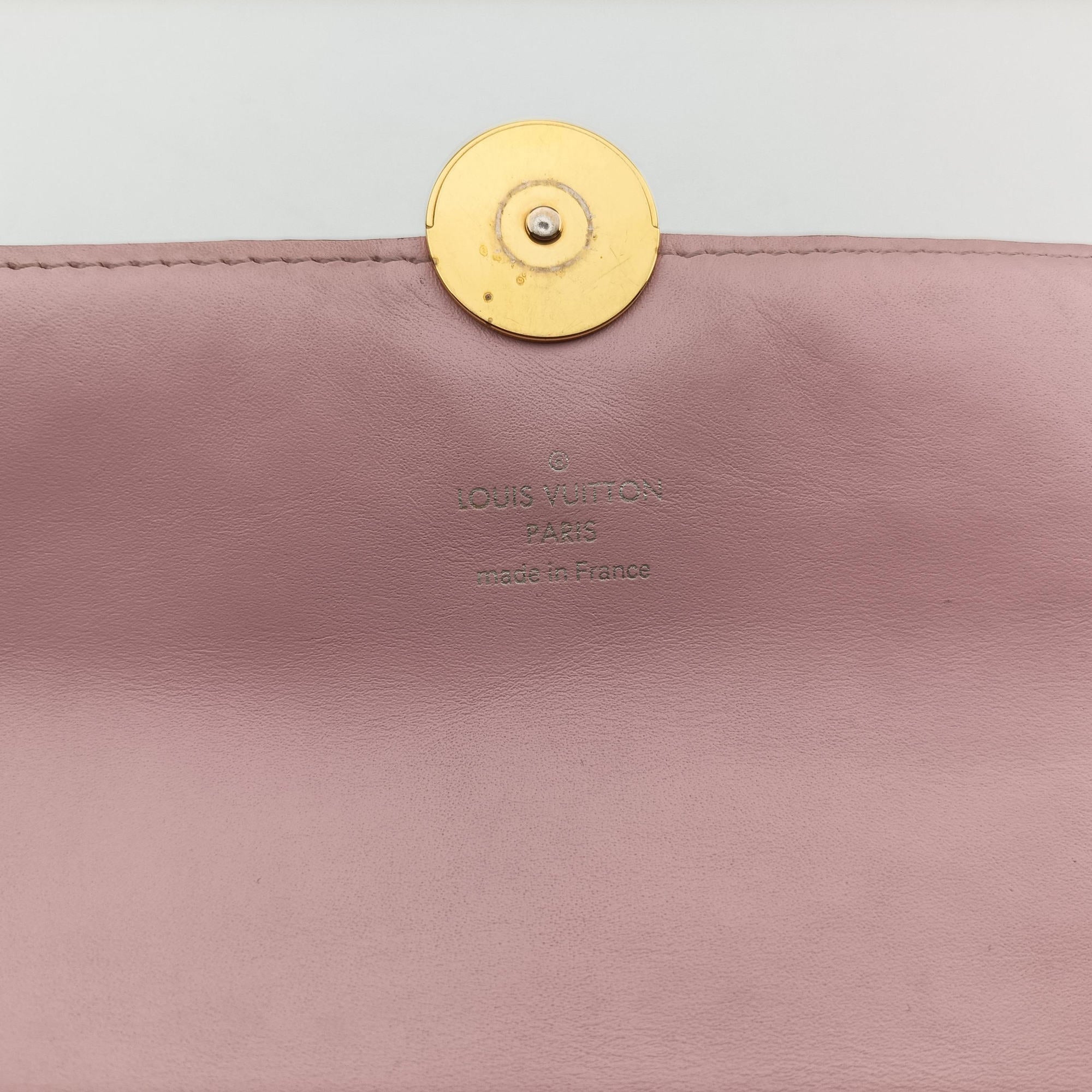 Pre-owned Louis Vuitton Portefeuille FLORE Chain brown×ROSE BALLERIN Monogram Canvas×calf leather M67405 shoulderbag | stylenewstar