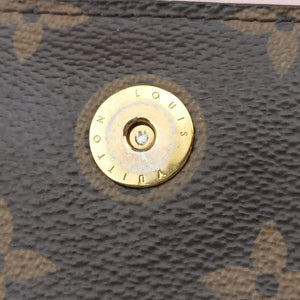 Pre-owned Louis Vuitton Portefeuille FLORE Chain brown×ROSE BALLERIN Monogram Canvas×calf leather M67405 shoulderbag | stylenewstar