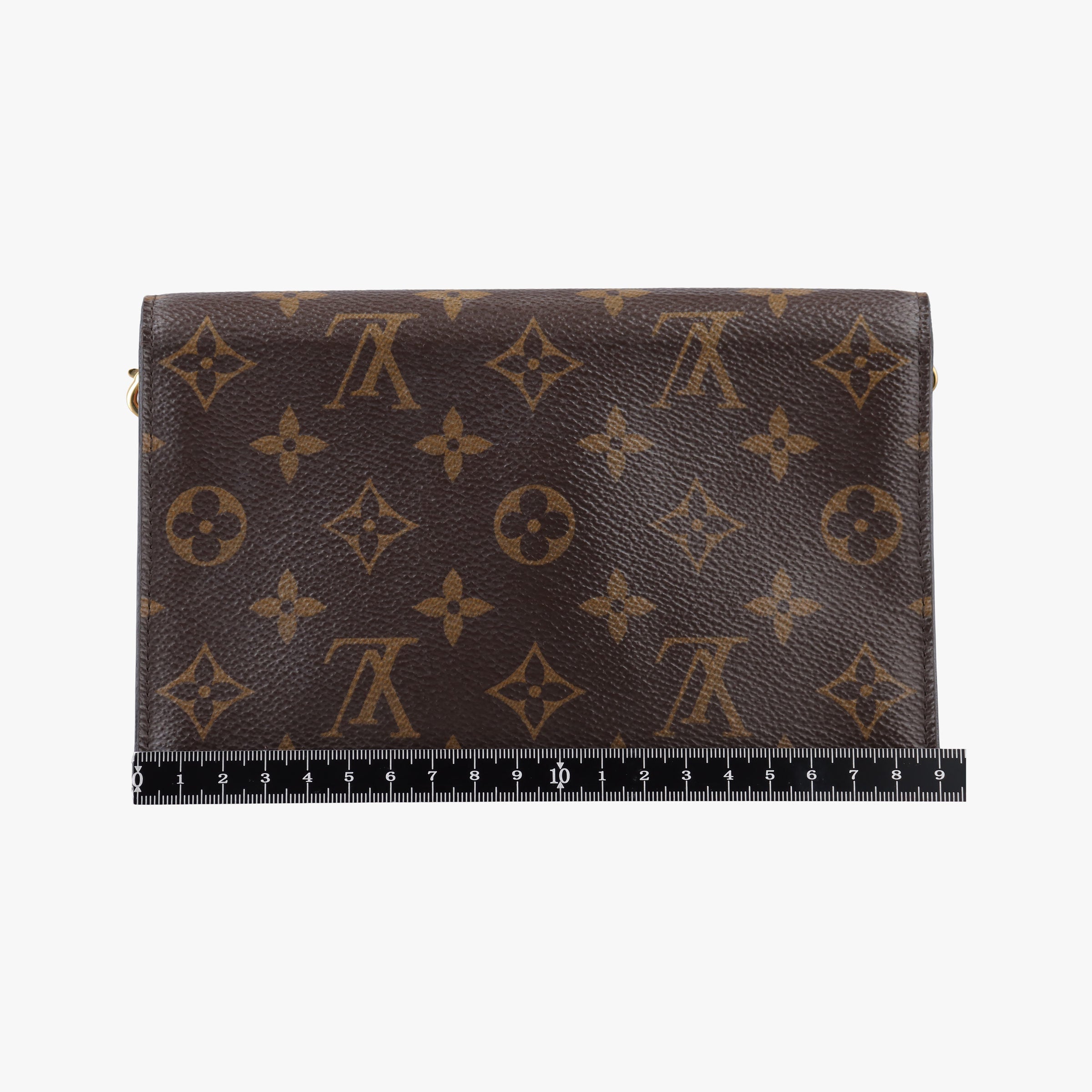 Pre-owned Louis Vuitton Portefeuille FLORE Chain brown×ROSE BALLERIN Monogram Canvas×calf leather M67405 shoulderbag | stylenewstar
