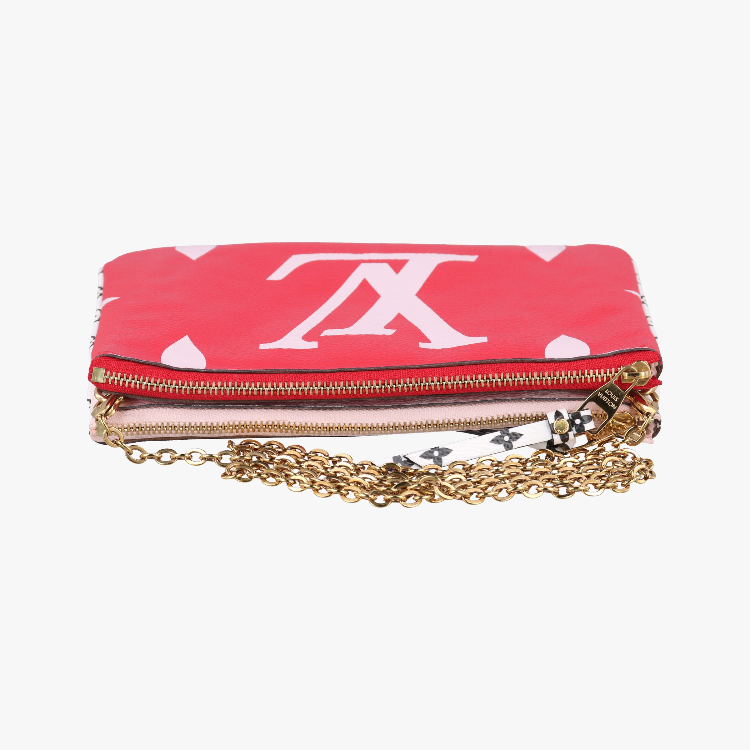 Pre-owned Louis Vuitton Pochette Double Zip ROUGE Monogram Giant M67561 shoulderbag | stylenewstar