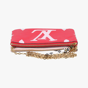 Pre-owned Louis Vuitton Pochette Double Zip ROUGE Monogram Giant M67561 shoulderbag | stylenewstar