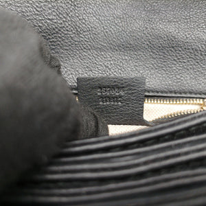 Pre-owned Gucci Marrakech Messenger Black Leather 357024 shoulderbag | stylenewstar