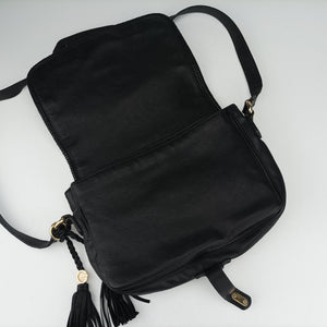 Pre-owned Gucci Marrakech Messenger Black Leather 357024 shoulderbag | stylenewstar
