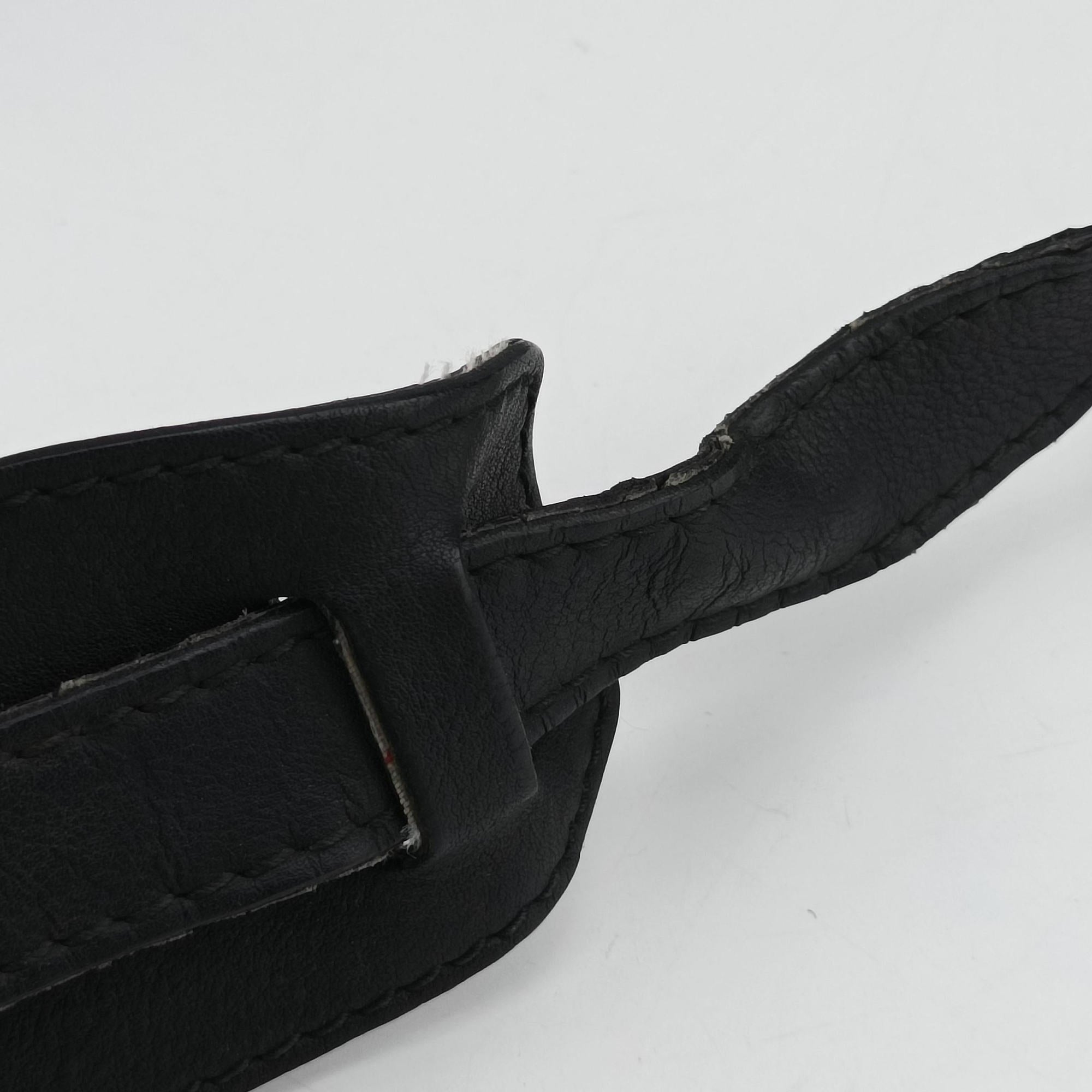 Pre-owned Gucci Marrakech Messenger Black Leather 357024 shoulderbag | stylenewstar