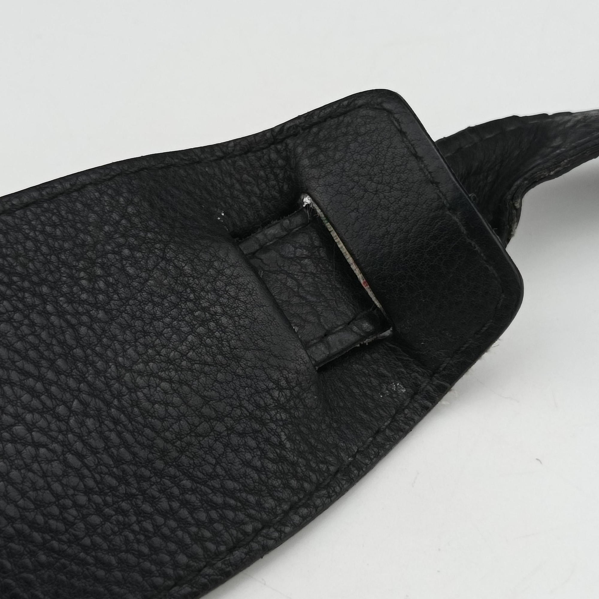 Pre-owned Gucci Marrakech Messenger Black Leather 357024 shoulderbag | stylenewstar