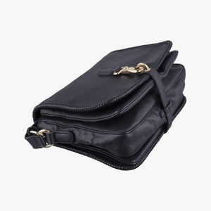 Pre-owned Gucci Marrakech Messenger Black Leather 357024 shoulderbag | stylenewstar