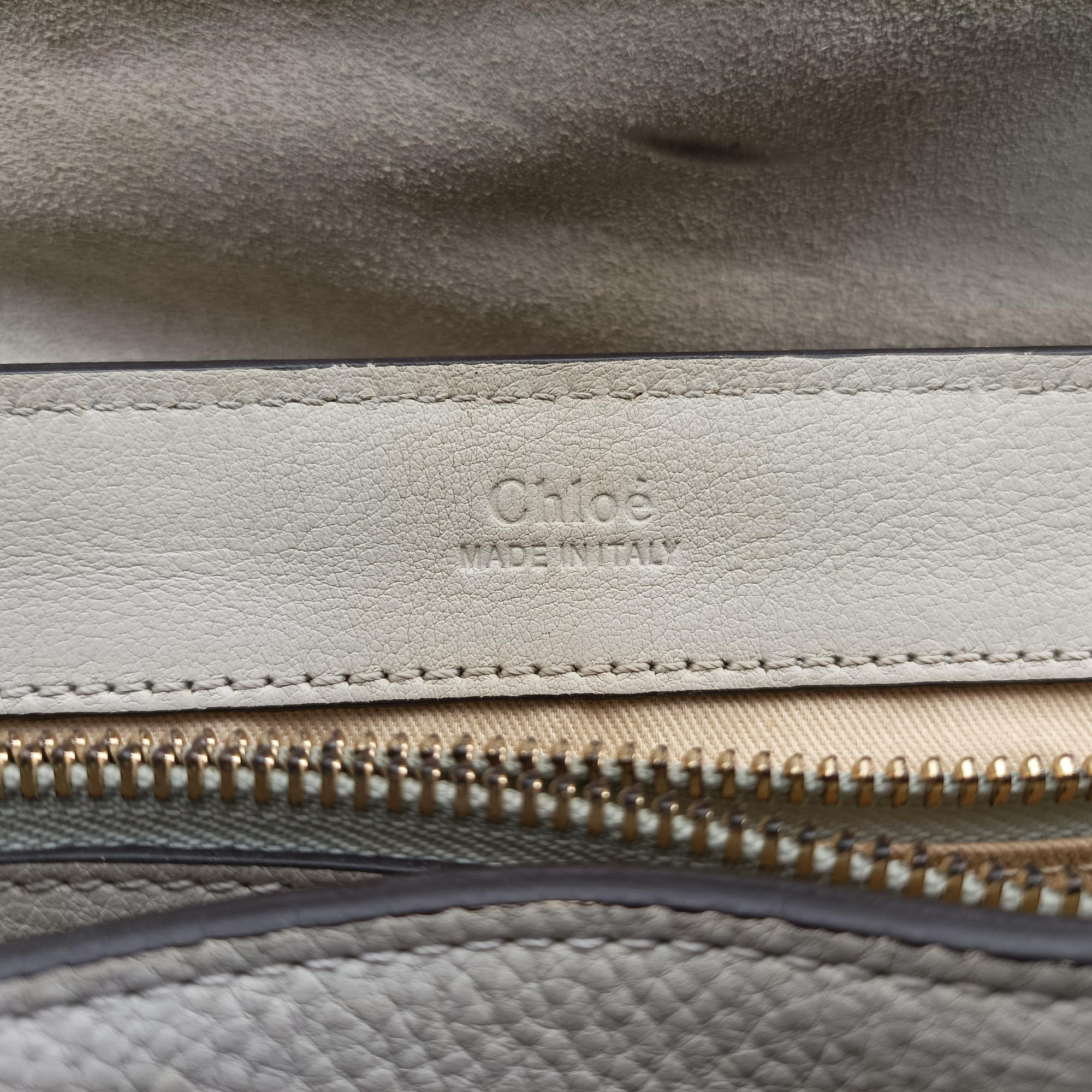 Pre-owned Chloe FAYE DAY Grey Leather  shoulderbag | stylenewstar