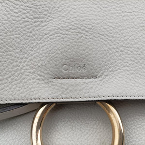 Pre-owned Chloe FAYE DAY Grey Leather  shoulderbag | stylenewstar