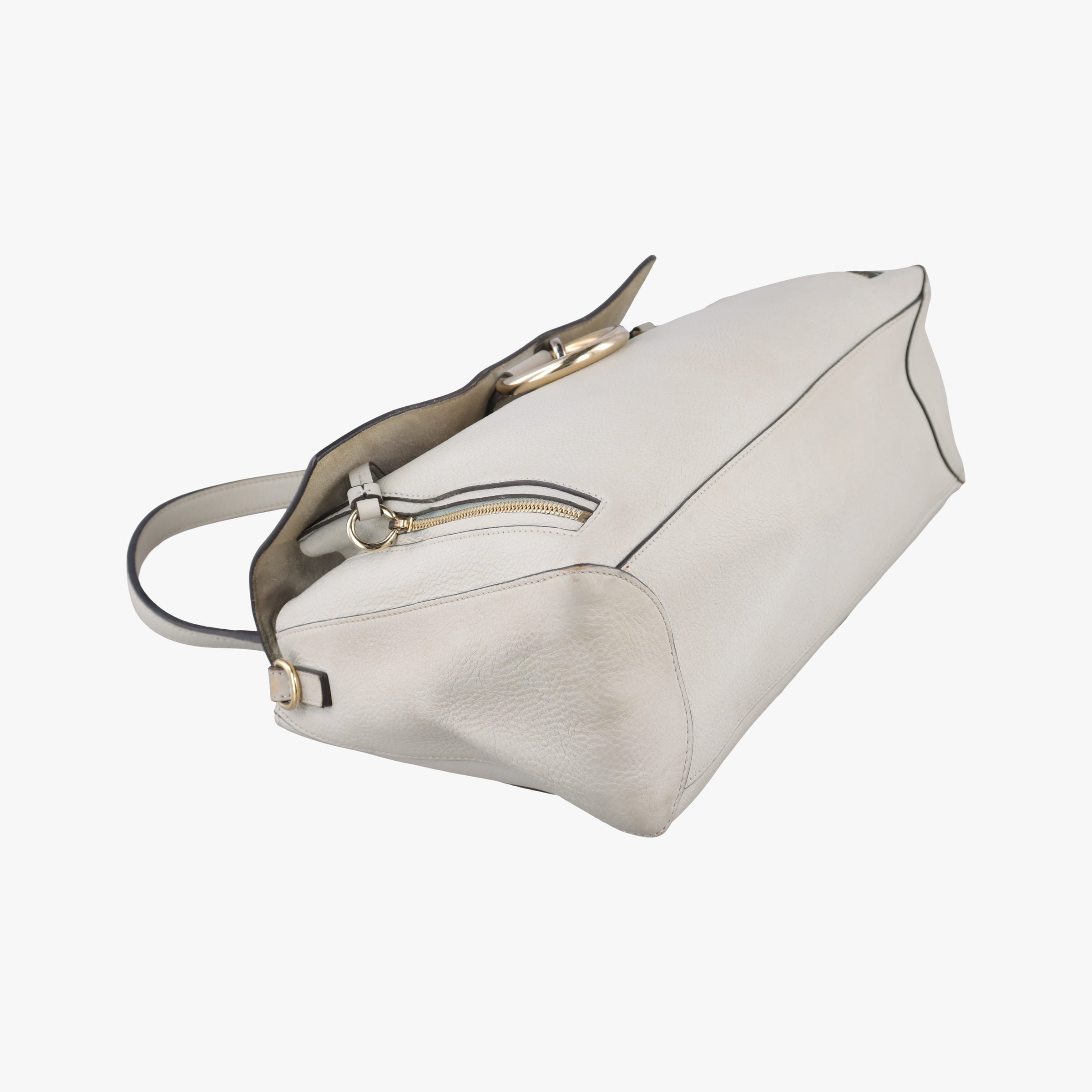 Pre-owned Chloe FAYE DAY Grey Leather  shoulderbag | stylenewstar