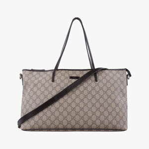 Vintage Gucci GG Supreme Brown PVC coated canvas×Leather 353437 shoulderbag | stylenewstar