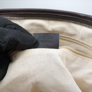 Vintage Gucci GG Supreme Brown PVC coated canvas×Leather 353437 shoulderbag | stylenewstar
