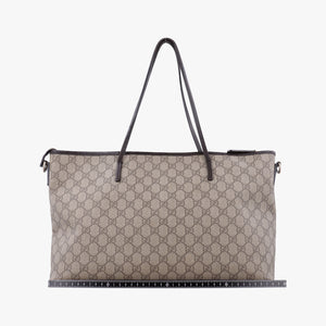 Vintage Gucci GG Supreme Brown PVC coated canvas×Leather 353437 shoulderbag | stylenewstar