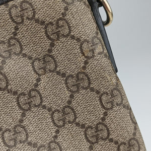 Vintage Gucci GG Supreme Brown PVC coated canvas×Leather 353437 shoulderbag | stylenewstar