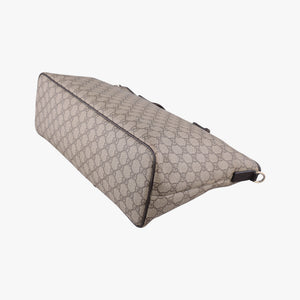 Vintage Gucci GG Supreme Brown PVC coated canvas×Leather 353437 shoulderbag | stylenewstar
