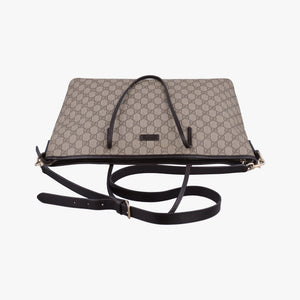 Vintage Gucci GG Supreme Brown PVC coated canvas×Leather 353437 shoulderbag | stylenewstar