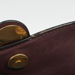 Secondhand Chloe Tess Green × Bordeaux Leather × Suede  shoulderbag | stylenewstar