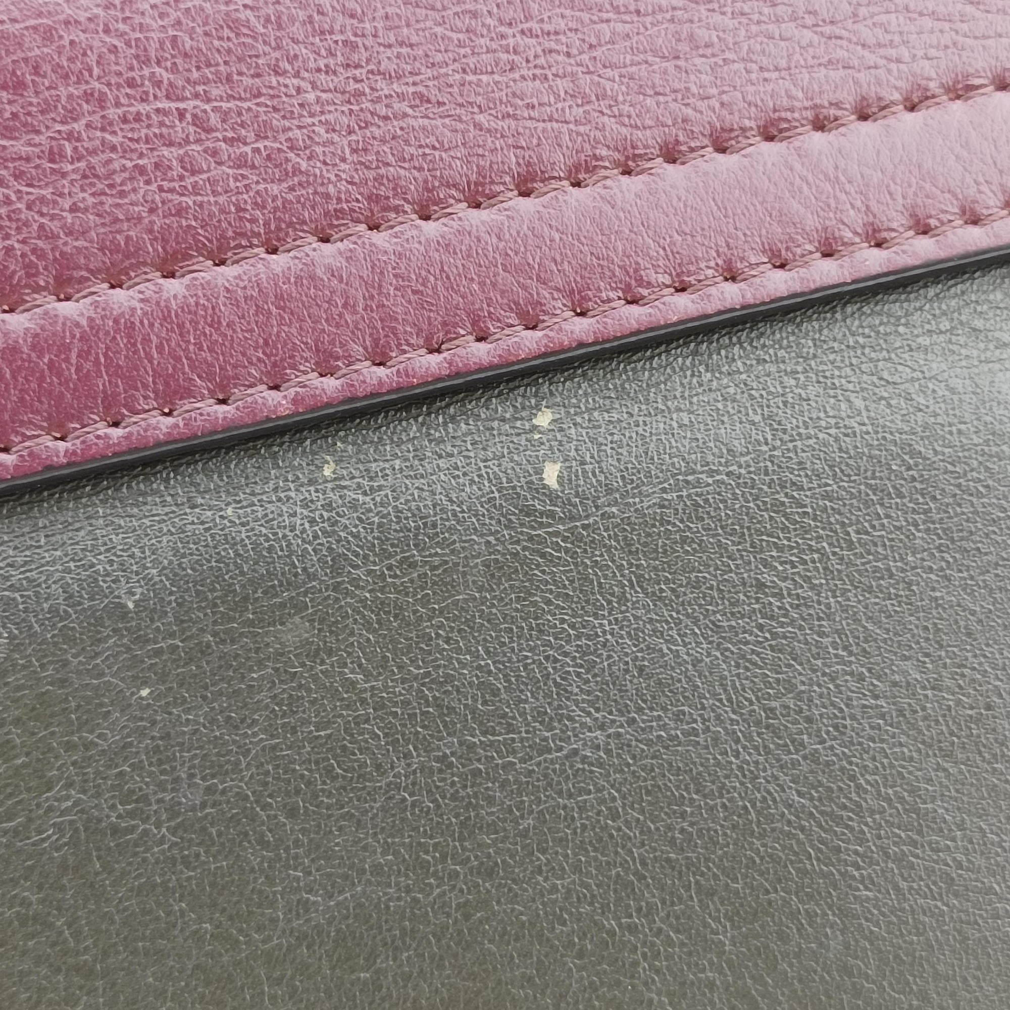 Secondhand Chloe Tess Green × Bordeaux Leather × Suede  shoulderbag | stylenewstar