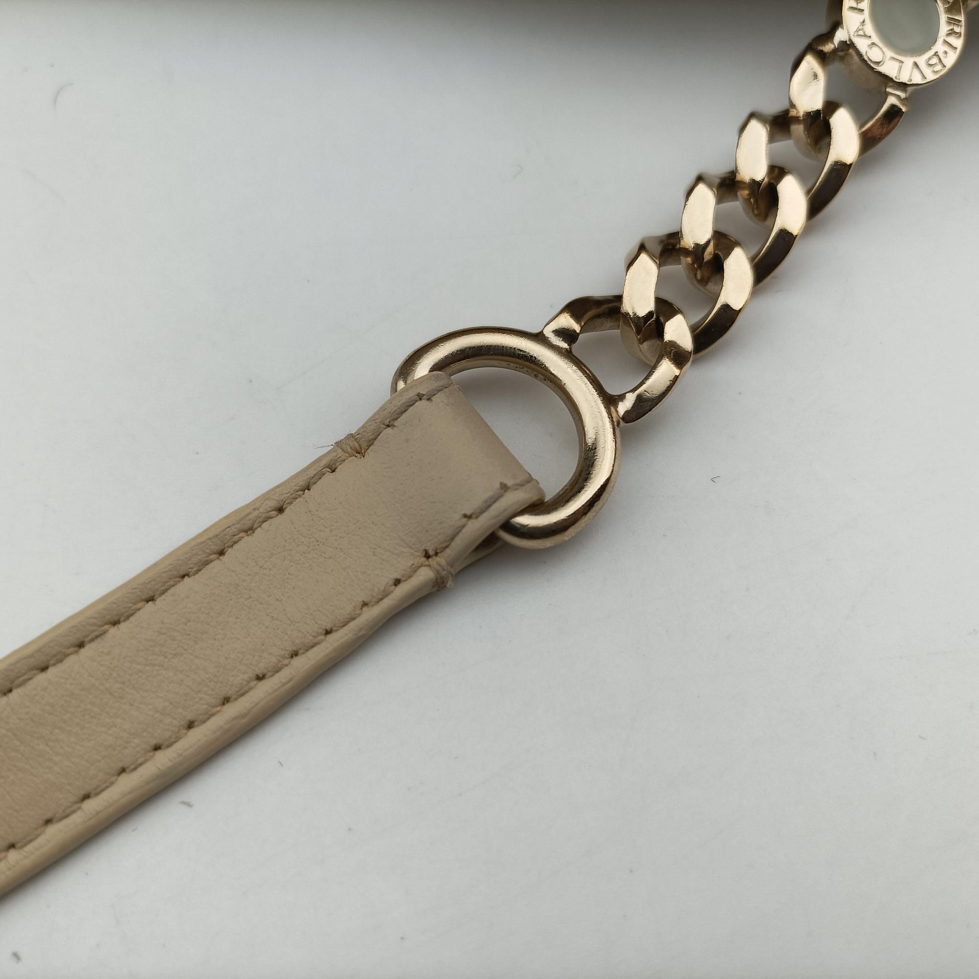Vintage Bvlgari Monete Beige leather  shoulderbag | stylenewstar