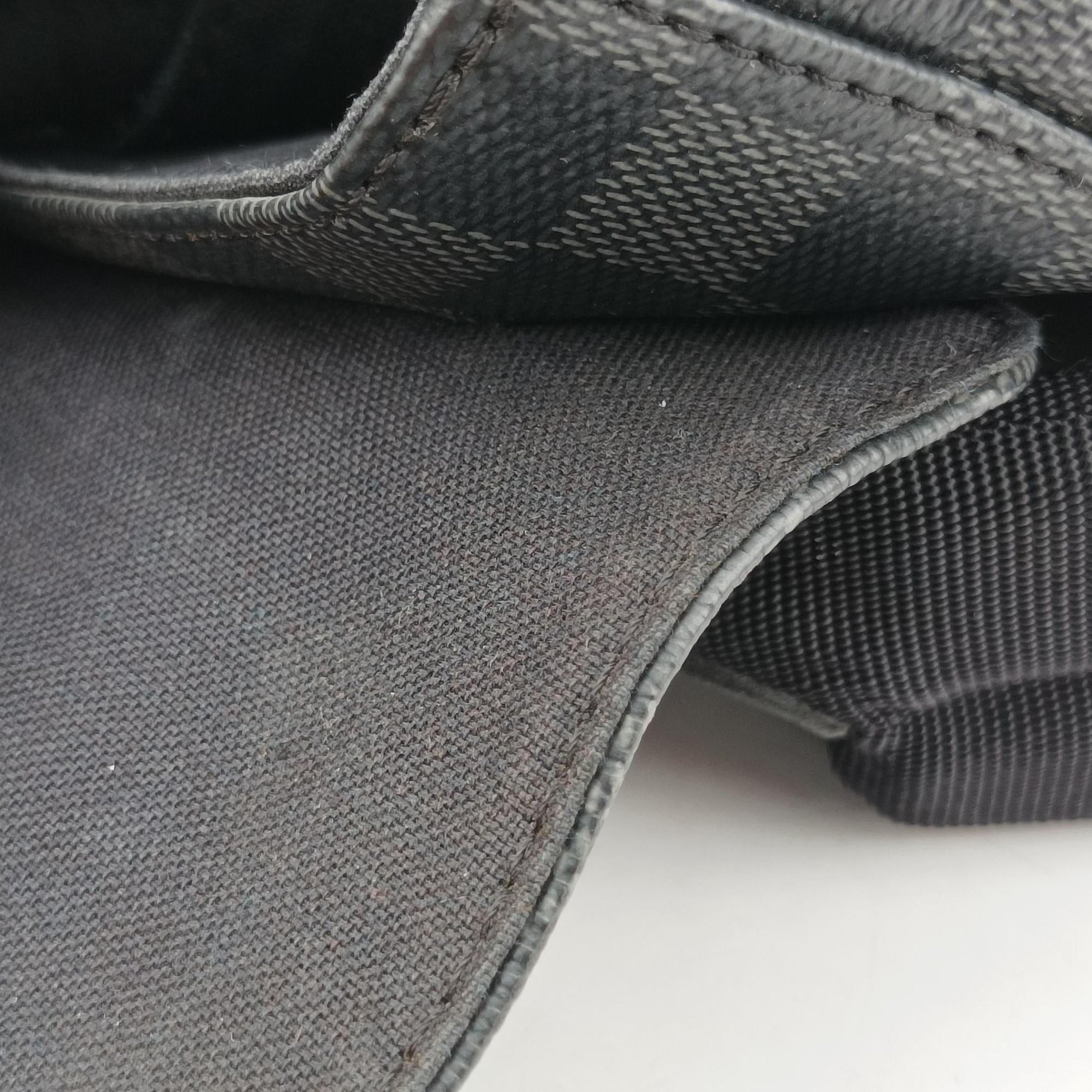 Pre-owned Louis Vuitton ChristopherPM Graphite Coated Canvas × Leather N41379 backpack/rucksack | stylenewstar