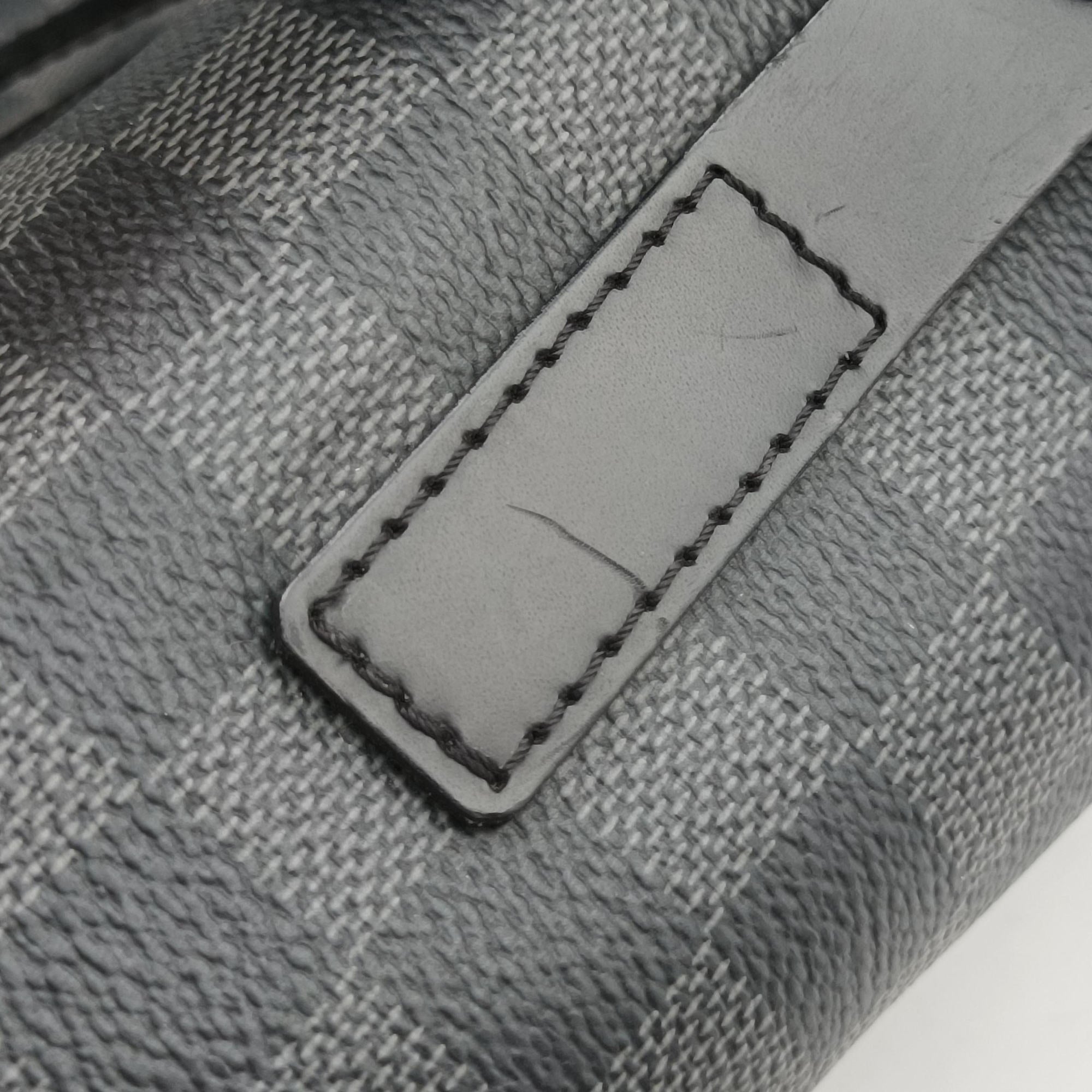 Pre-owned Louis Vuitton ChristopherPM Graphite Coated Canvas × Leather N41379 backpack/rucksack | stylenewstar