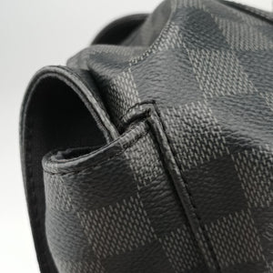 Pre-owned Louis Vuitton ChristopherPM Graphite Coated Canvas × Leather N41379 backpack/rucksack | stylenewstar