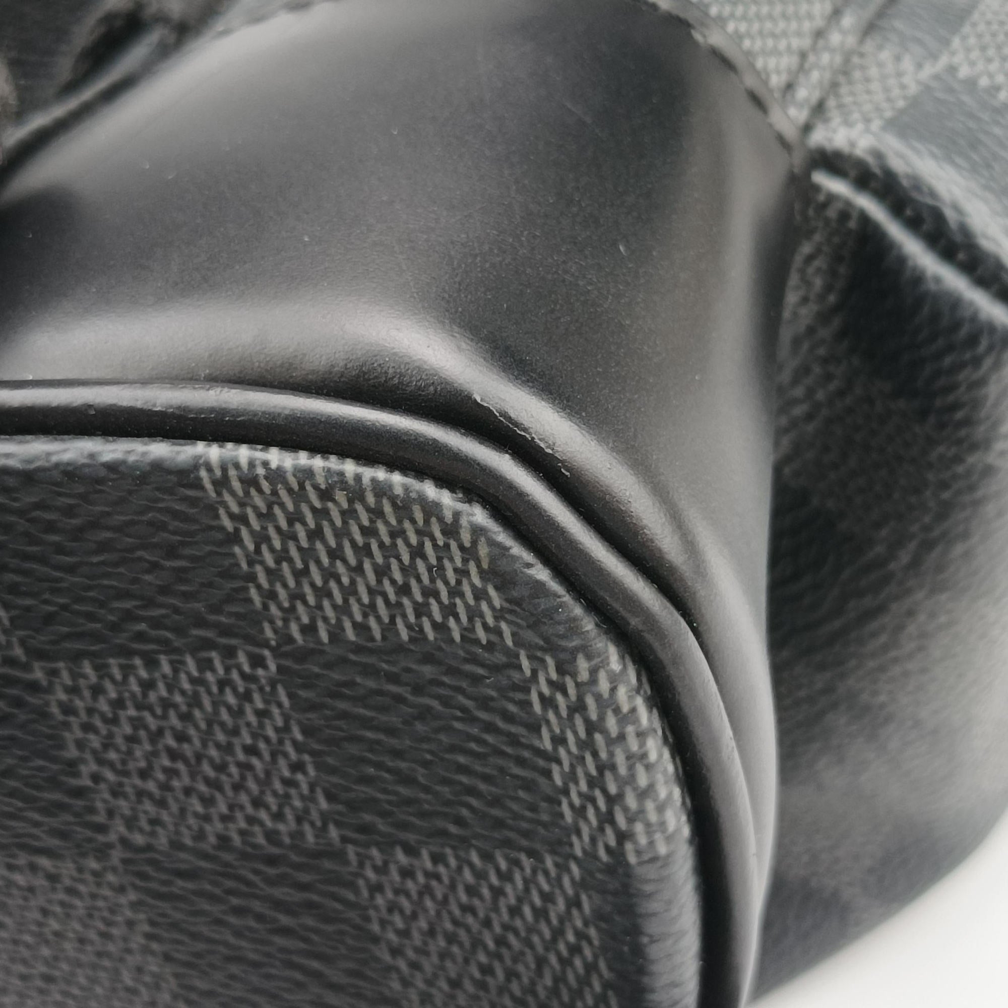 Pre-owned Louis Vuitton ChristopherPM Graphite Coated Canvas × Leather N41379 backpack/rucksack | stylenewstar