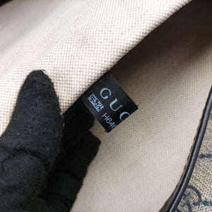 Pre-owned Gucci GG Plus Messenger beige×navy PVC coated canvas 201732 crossbodybag | stylenewstar