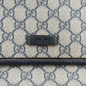 Pre-owned Gucci GG Plus Messenger beige×navy PVC coated canvas 201732 crossbodybag | stylenewstar