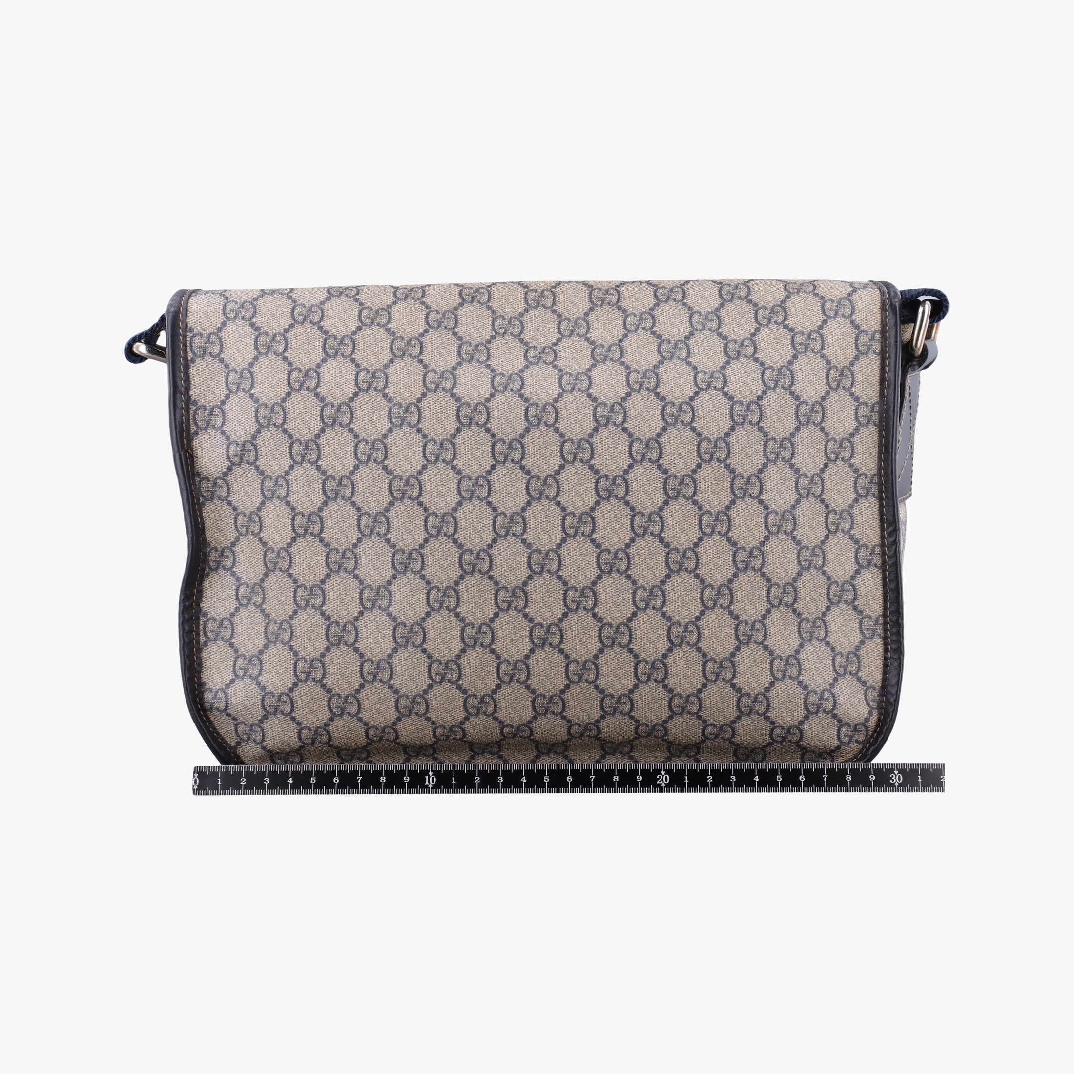 Pre-owned Gucci GG Plus Messenger beige×navy PVC coated canvas 201732 crossbodybag | stylenewstar