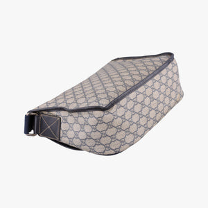 Pre-owned Gucci GG Plus Messenger beige×navy PVC coated canvas 201732 crossbodybag | stylenewstar