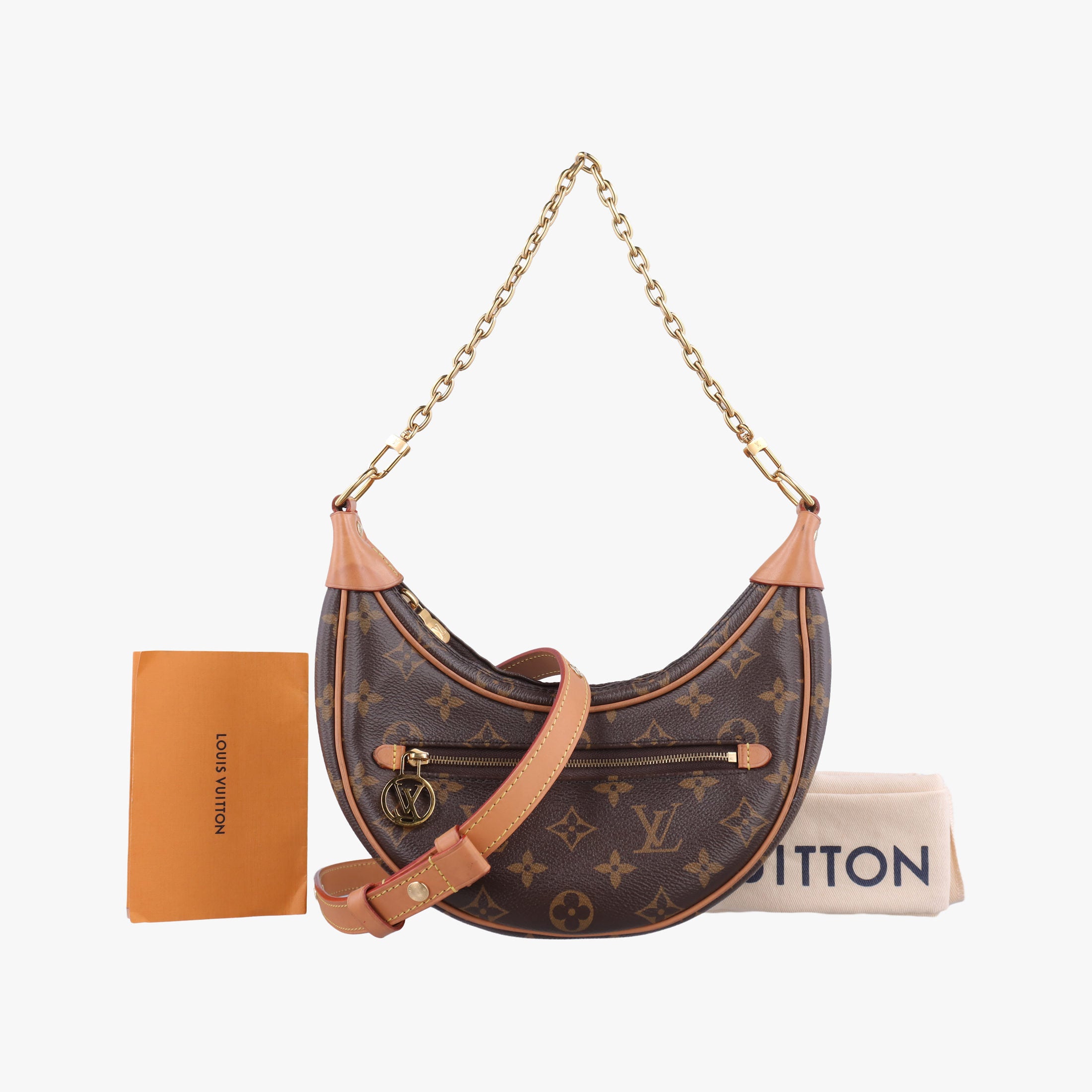 Secondhand Louis Vuitton LOOP Brown×Beige Monogram Canvas M81098 shoulderbag | stylenewstar