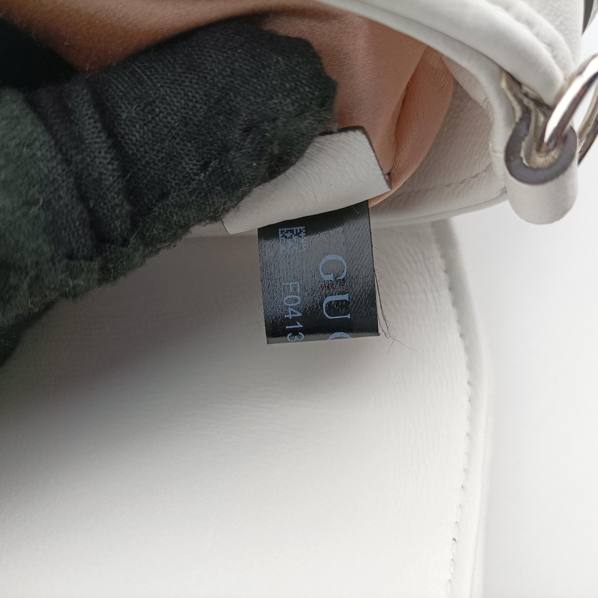 Pre-owned Gucci Horsebit White lambskin 764339 shoulderbag | stylenewstar