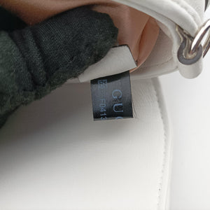 Pre-owned Gucci Horsebit White lambskin 764339 shoulderbag | stylenewstar